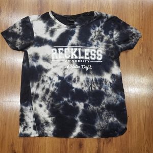 Rue21 Reckless University Athletic dept blue tie-dye shirt!